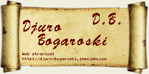 Đuro Bogaroški vizit kartica